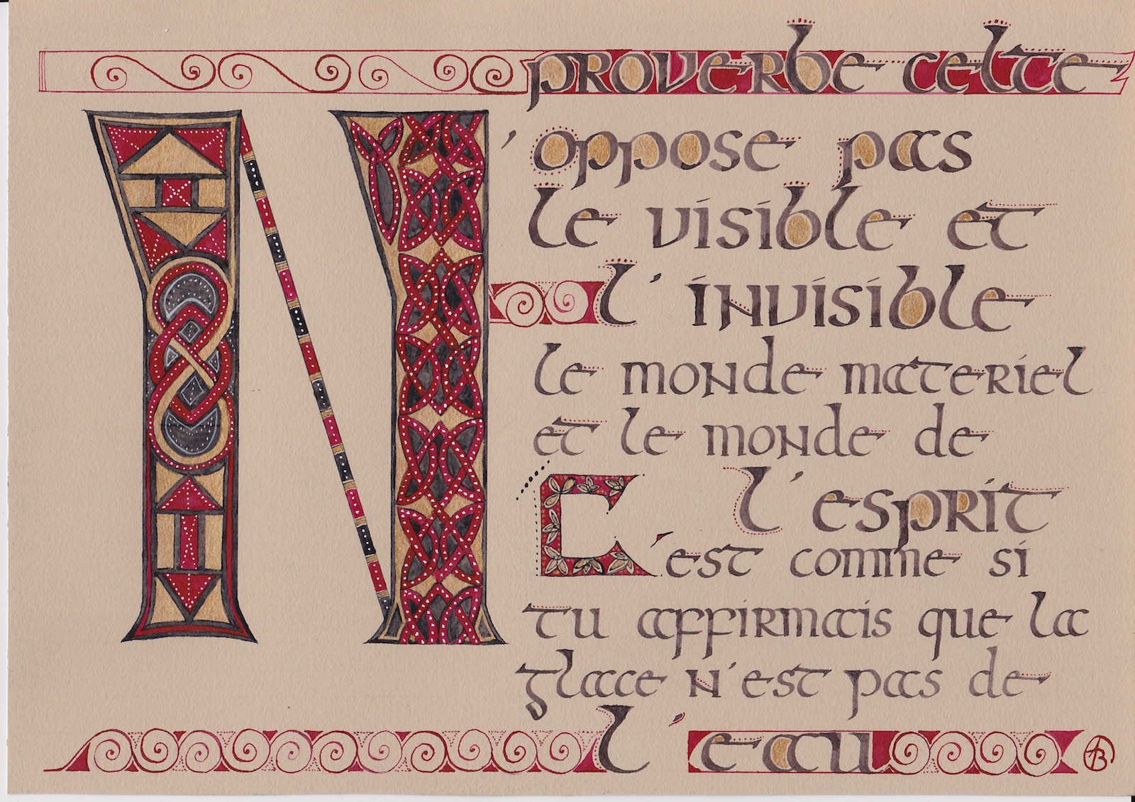 PROVERBE celte Anne Bernard