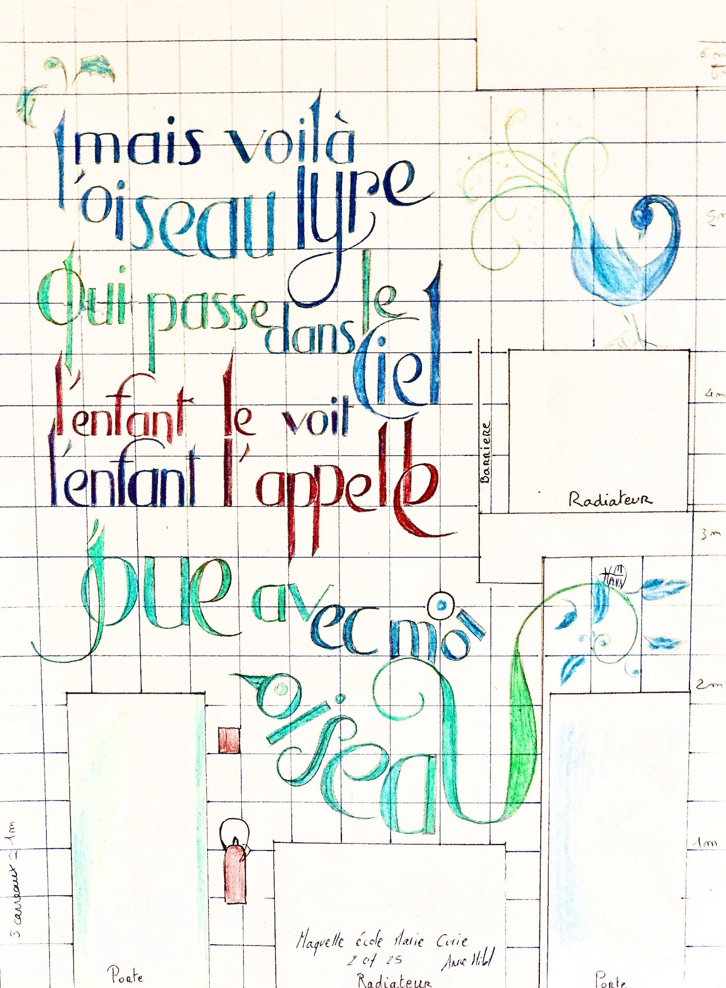 Maquette fresque Michel Bouillot